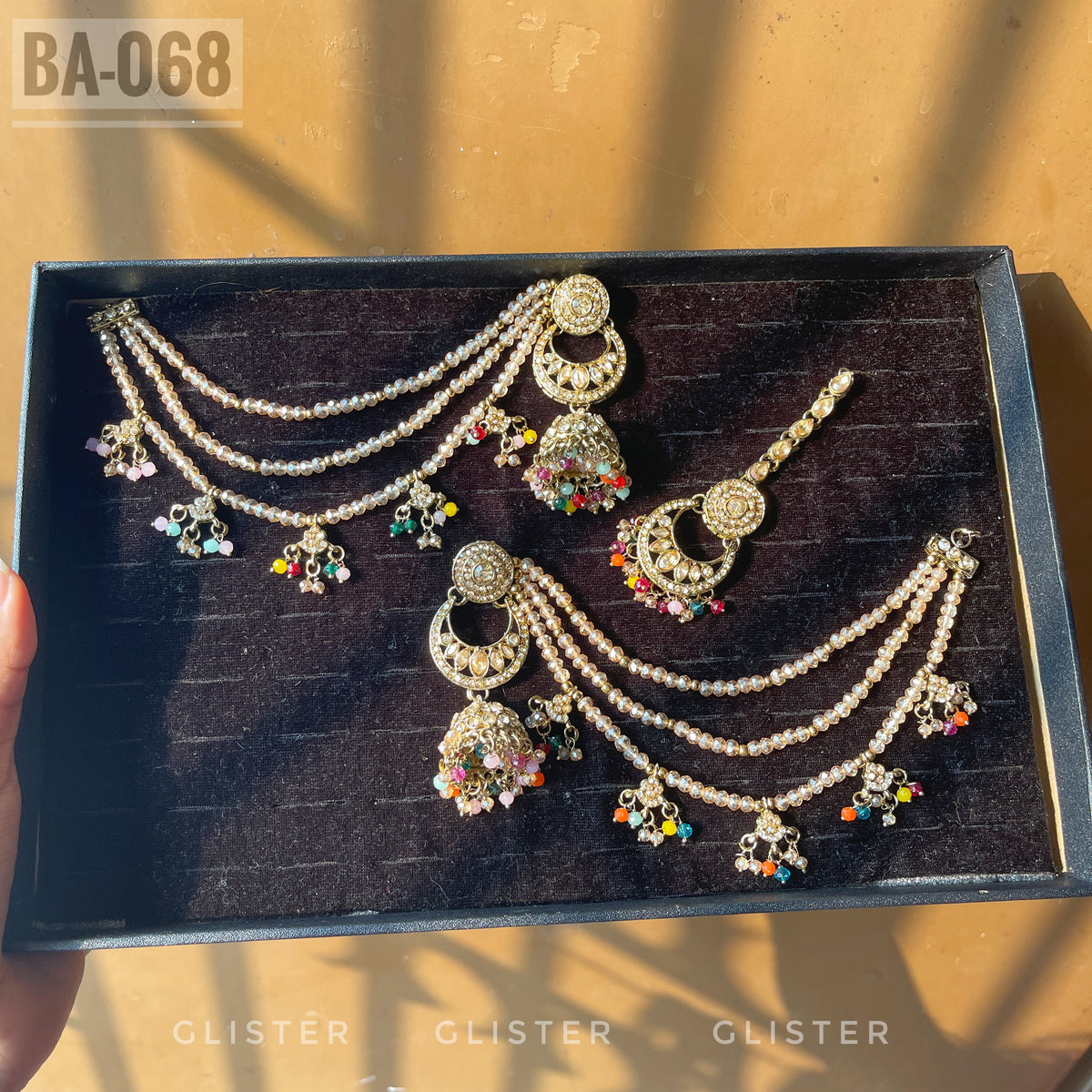 Jhumka With Attached Tana & Tikli Set ✨ BA-068