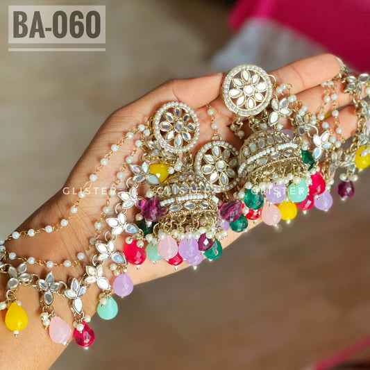 Jhumka with attached Tana and Tikli Set ✨ BA-060