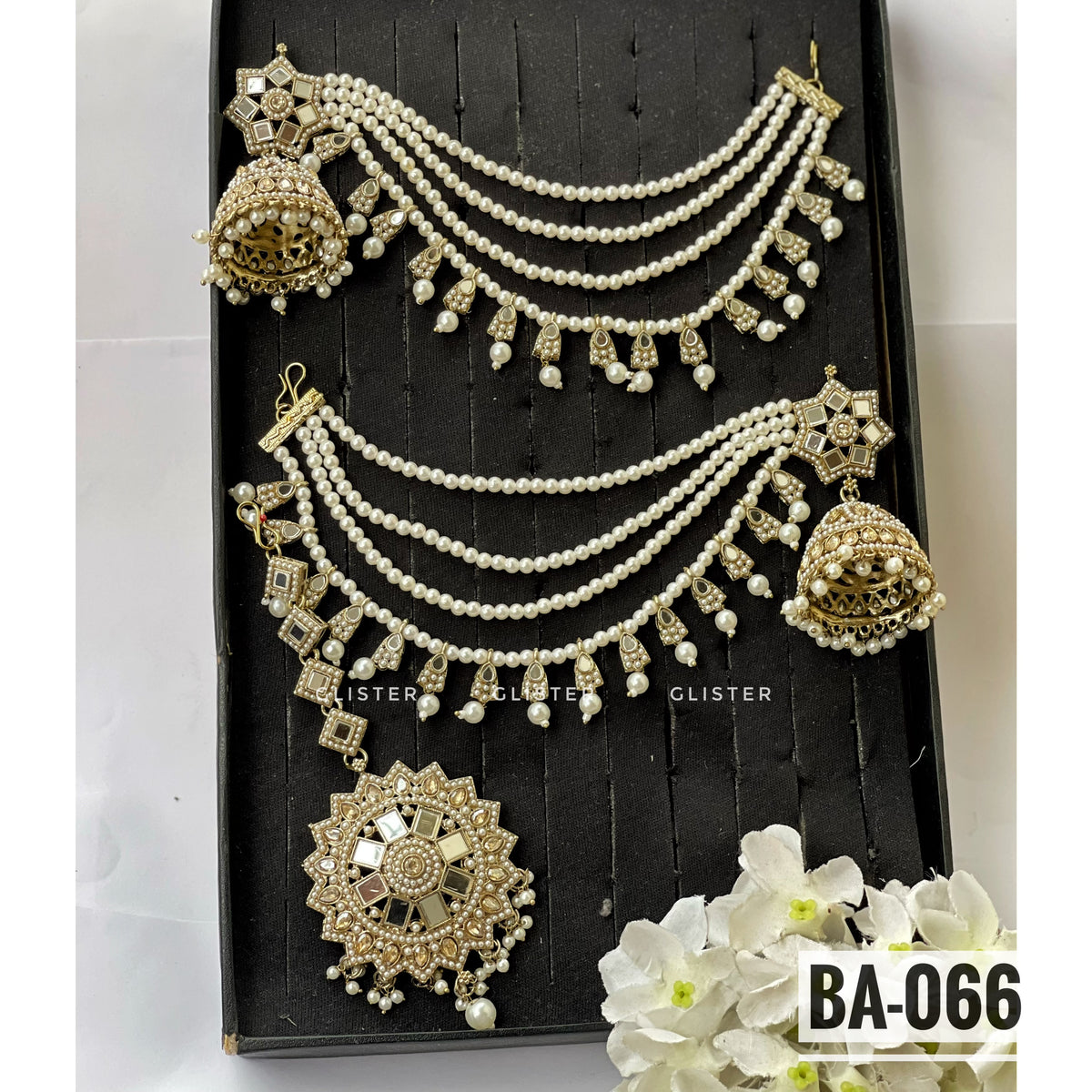 Jhumka with attached Tana and Tikli Set ✨  BA-066