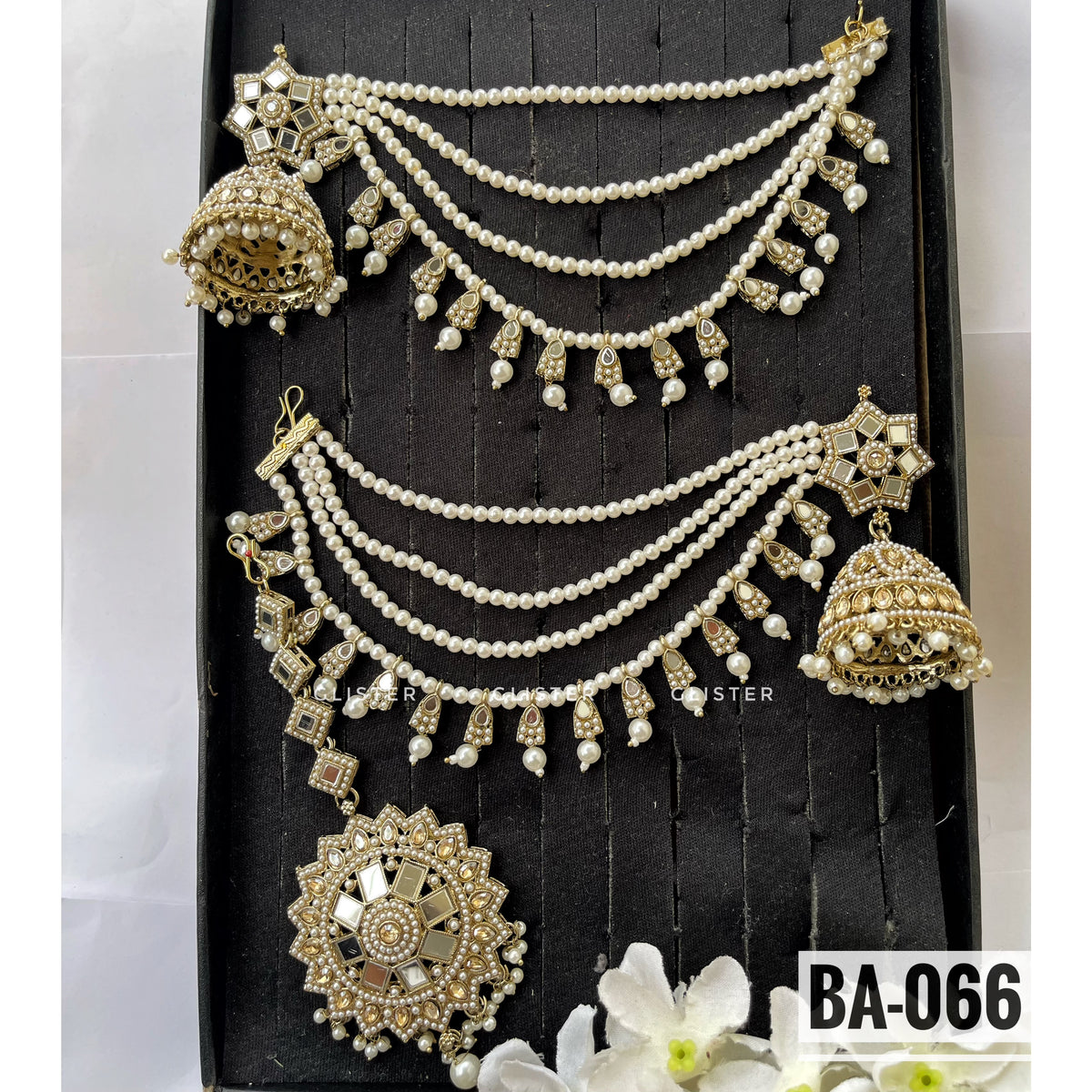 Jhumka with attached Tana and Tikli Set ✨  BA-066