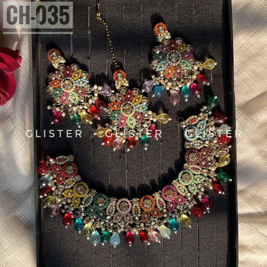 Pakistani Inspired Choker Set💫  CH-035