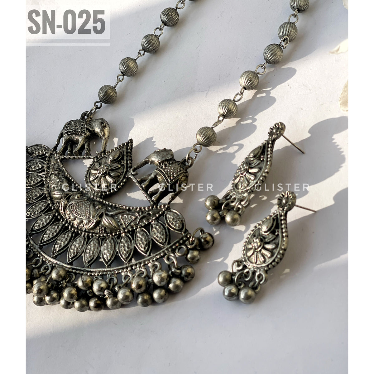 Silver Long Necklace Set ✨ SN-025