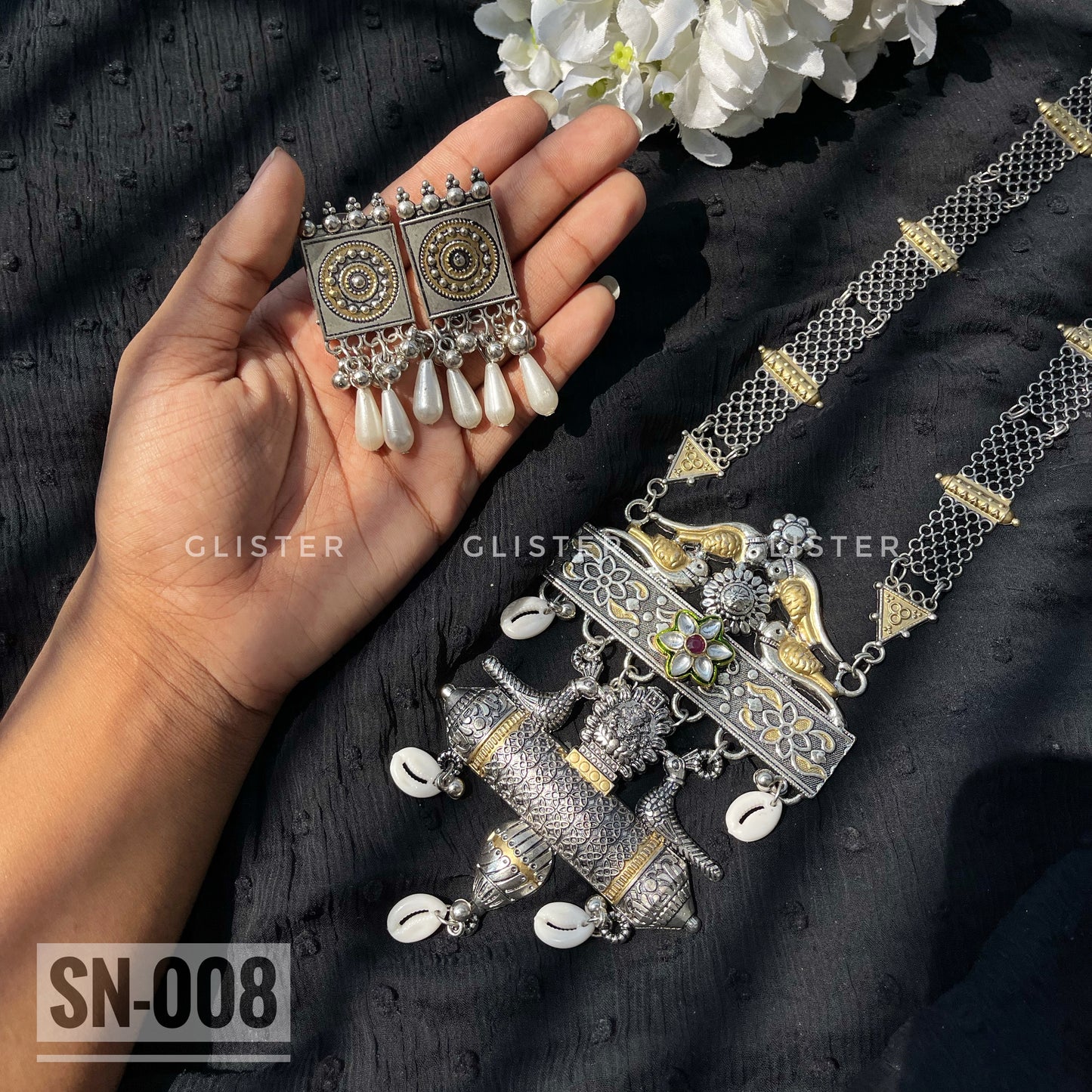 Silver Long Necklace ✨ SN-008