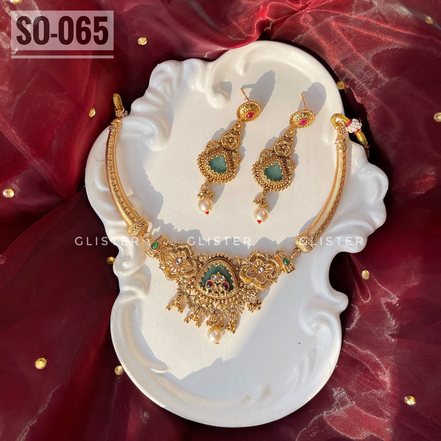 South Indian Petal Choker  Set ✨ SO-065