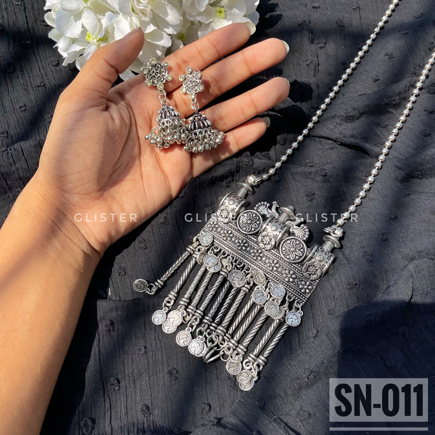 Silver Long Necklace ✨ SN-011