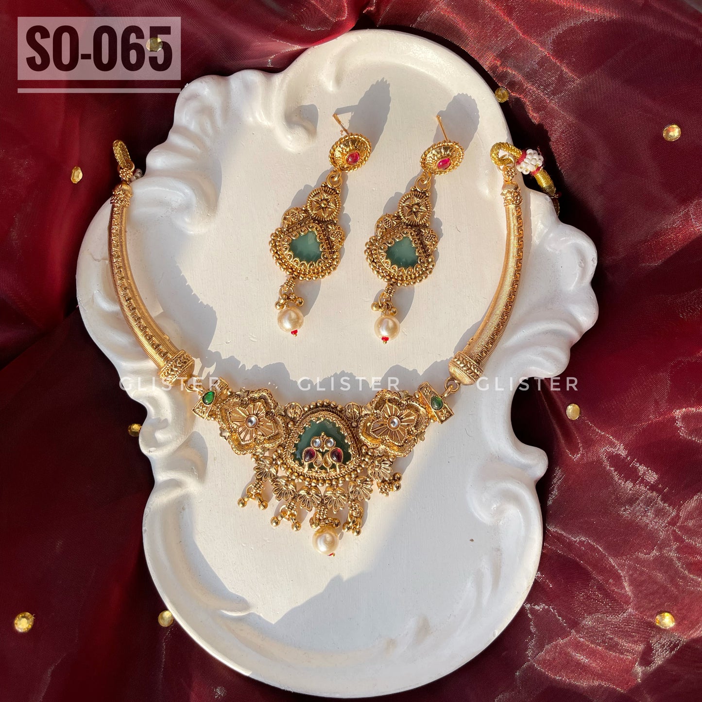 South Indian Petal Choker  Set ✨ SO-065