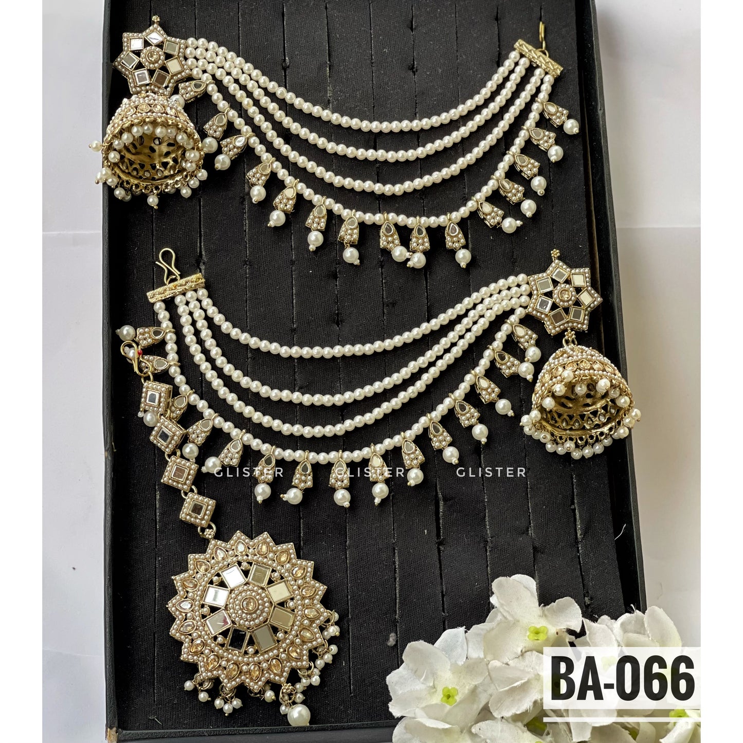Jhumka with attached Tana and Tikli Set ✨  BA-066