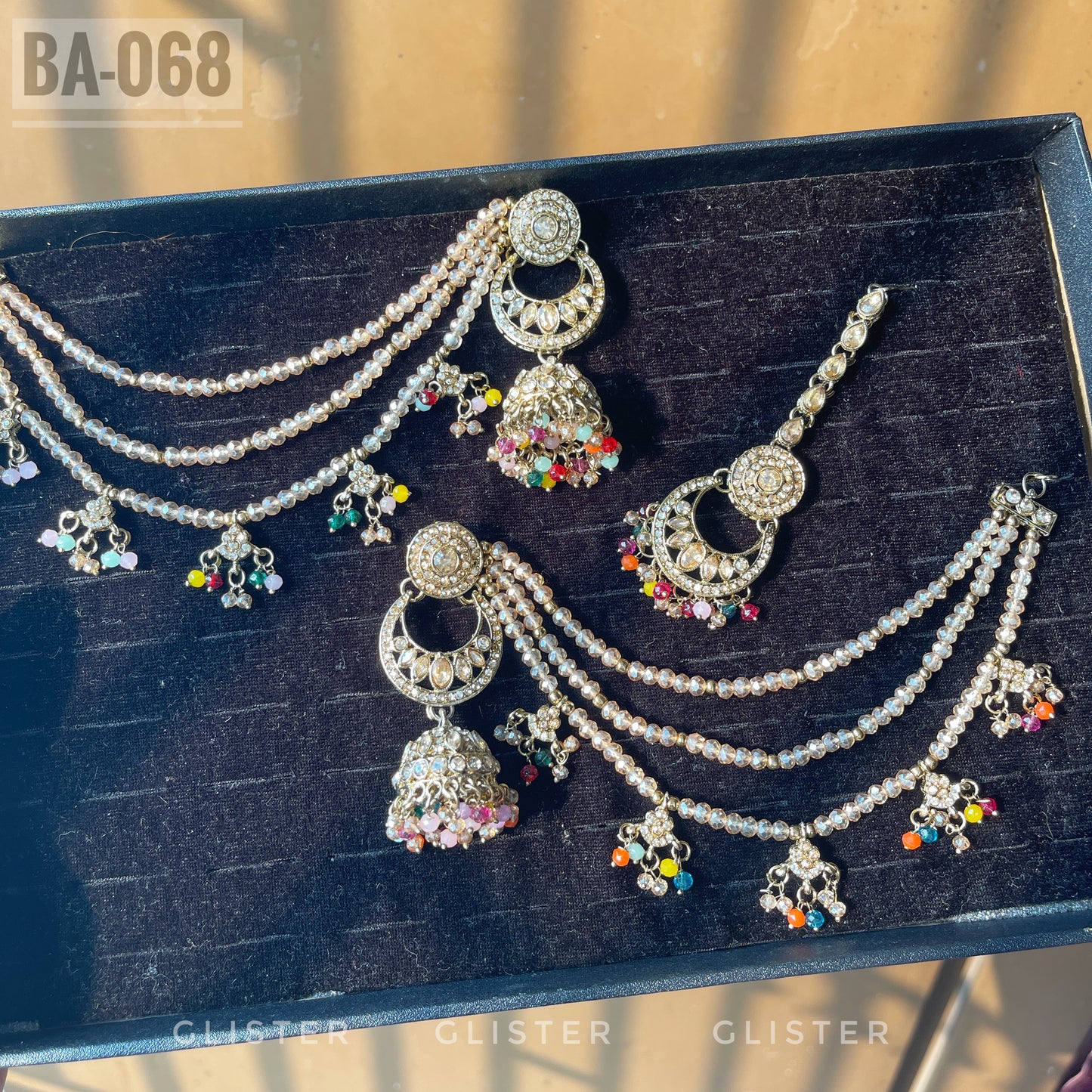 Jhumka With Attached Tana & Tikli Set ✨ BA-068