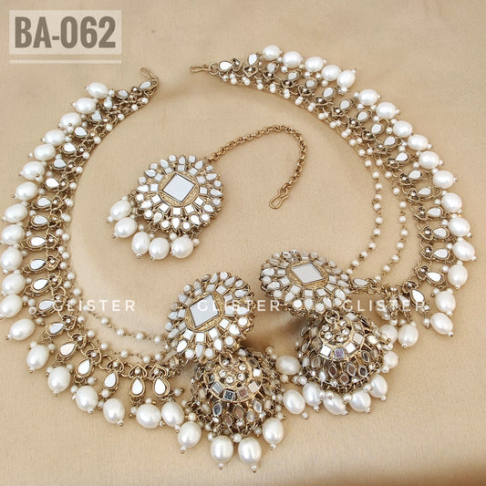 Jhumka with attached Tana and Tikli Set ✨ BA-062