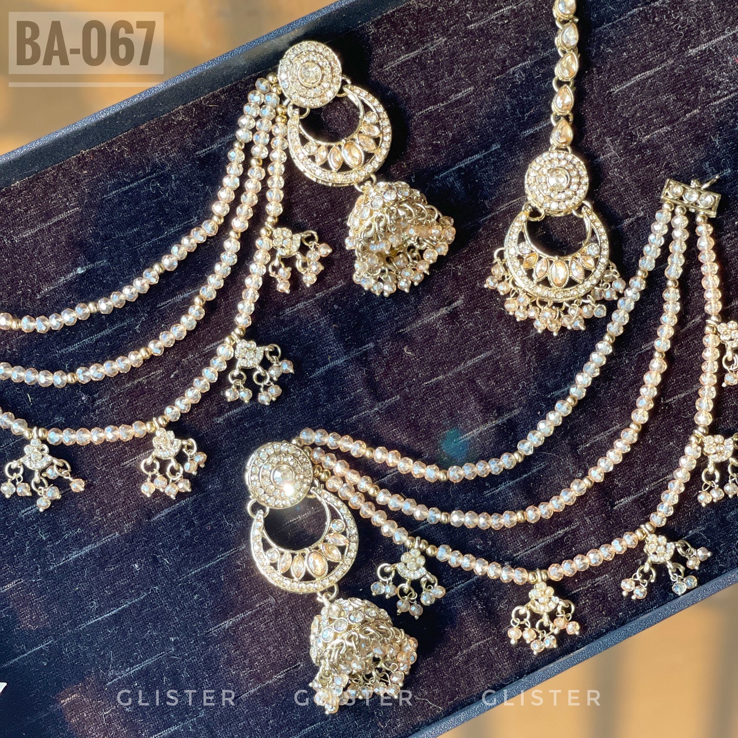 Jhumka With Attached Tana & Tikli Set ✨ BA-067