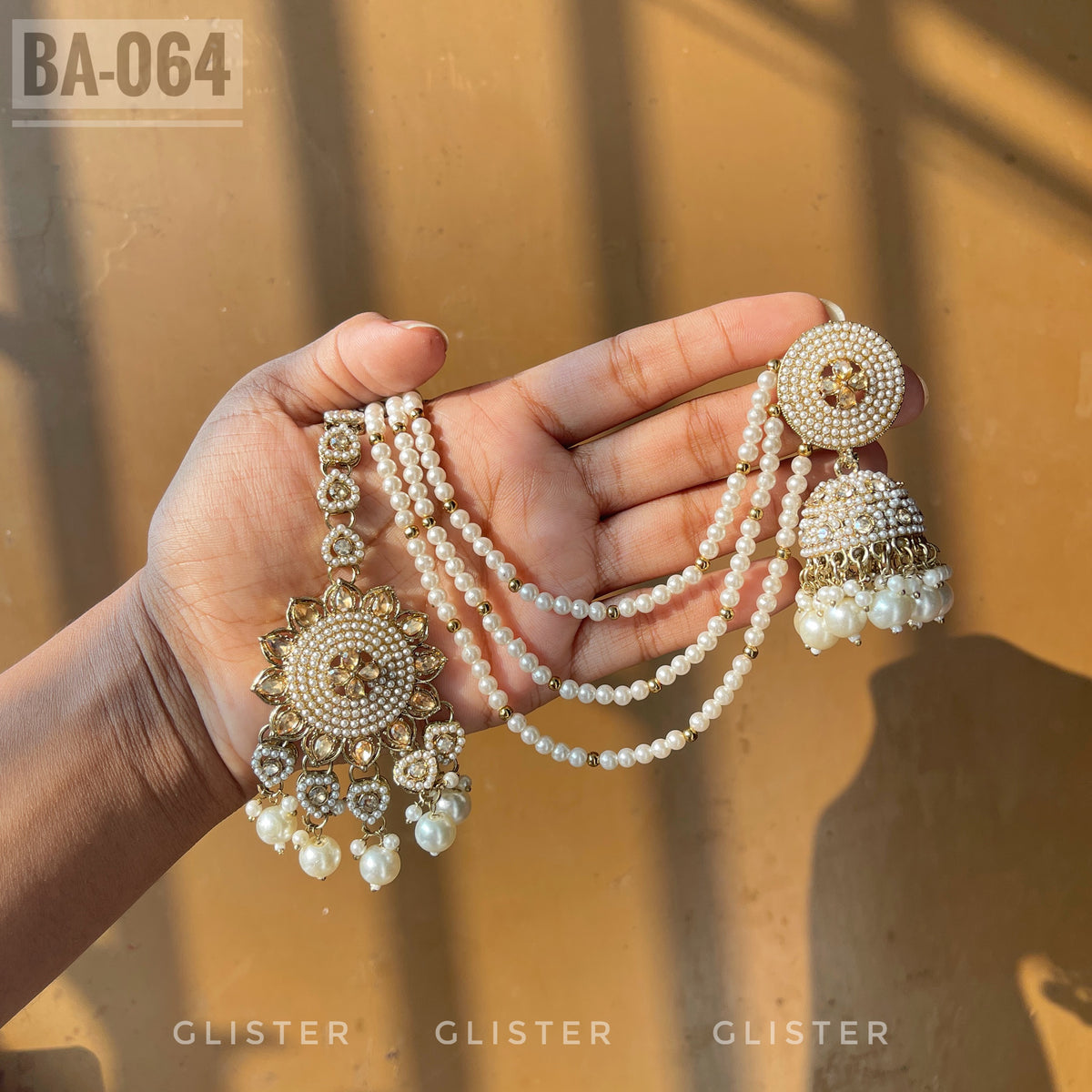 Jhumka with attached Tana and Tikli Set ✨ BA-064