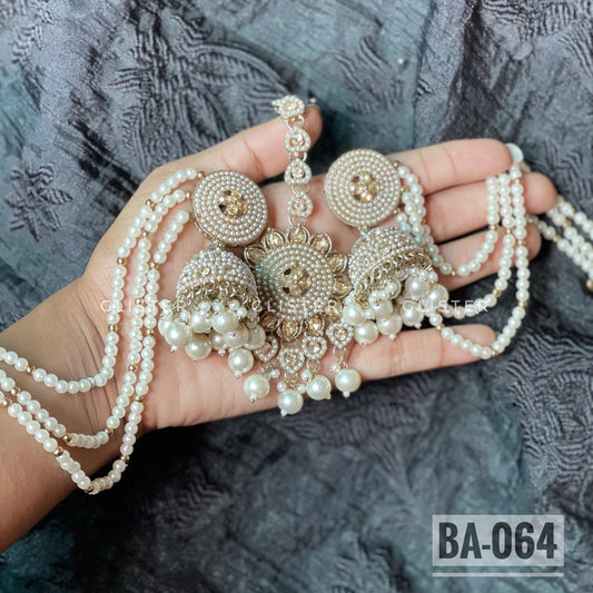 Jhumka with attached Tana and Tikli Set ✨ BA-064