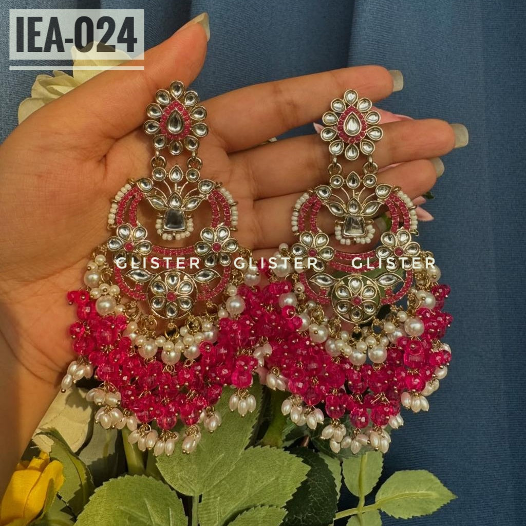 Pakistani inspired Kundan Earrings ✨ IEA-024