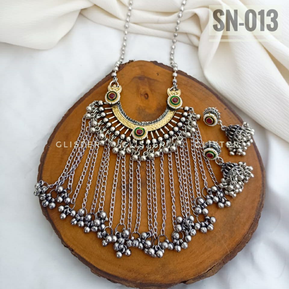 Silver Long Necklace ✨ SN-013
