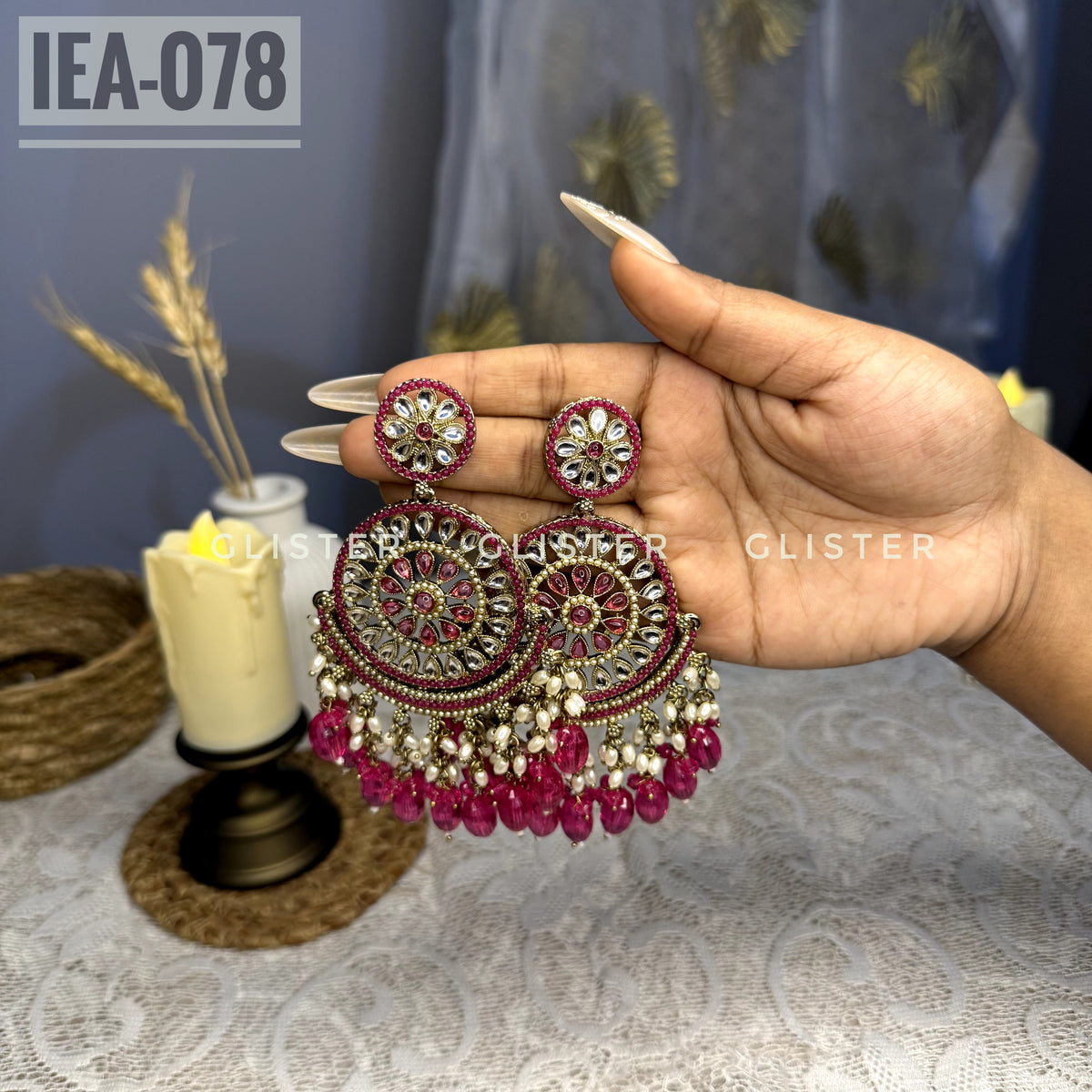 Nayantara Ethnic  Earrings ✨  IEA-078